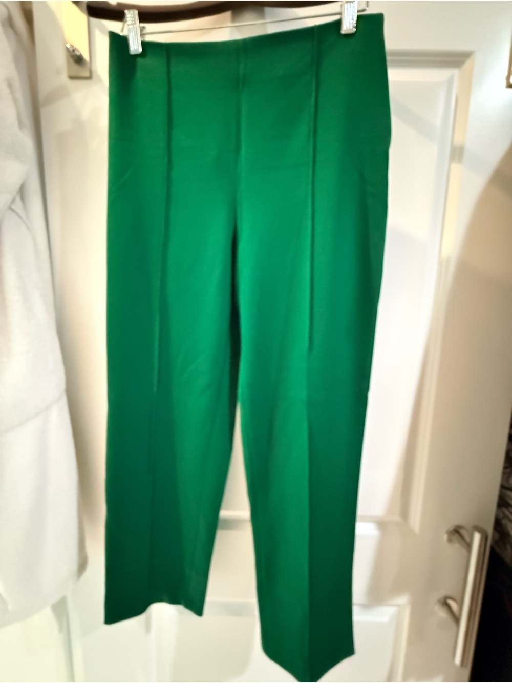 Zara Emerald Green Straight-Leg Pants